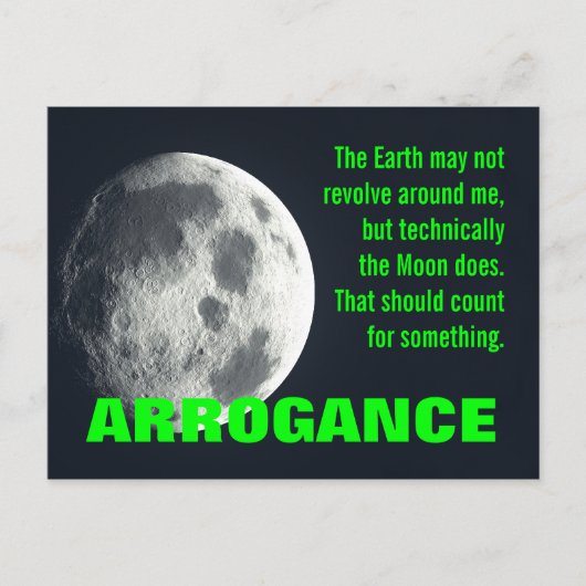 Ich bin praktisch der Mittelpunkt des Universums Postkarte (Vorderseite)