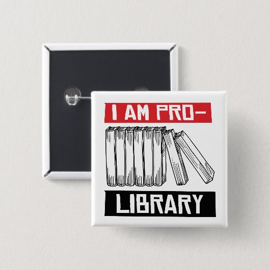 Ich bin Pro-Bibliothek Button (Vorne & Hinten)