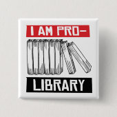 Ich bin Pro-Bibliothek Button (Vorderseite)