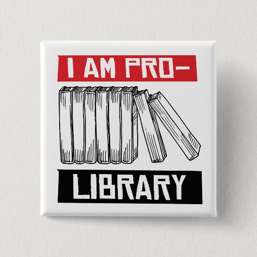 Ich bin Pro-Bibliothek Button (Vorderseite)