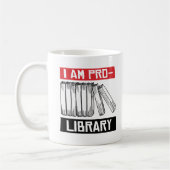 Ich bin Pro-Bibliothek Kaffeetasse (Links)