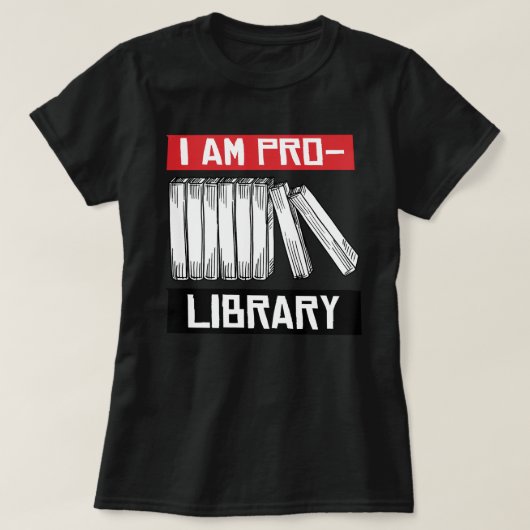 Ich bin Pro-Bibliothek T-Shirt (Design vorne)