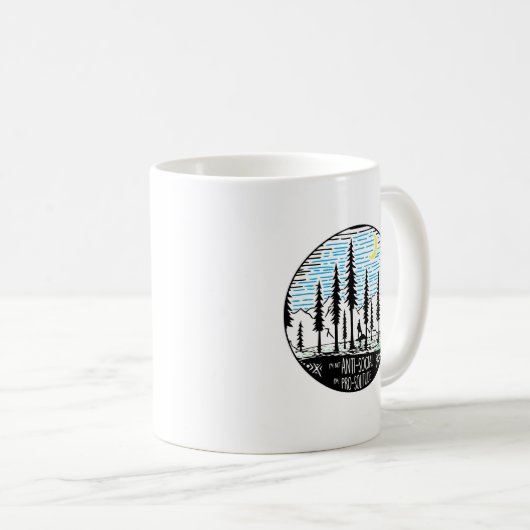 Ich bin Pro-Einsamkeit Kaffee-Tasse Kaffeetasse (VorderseiteRechts)