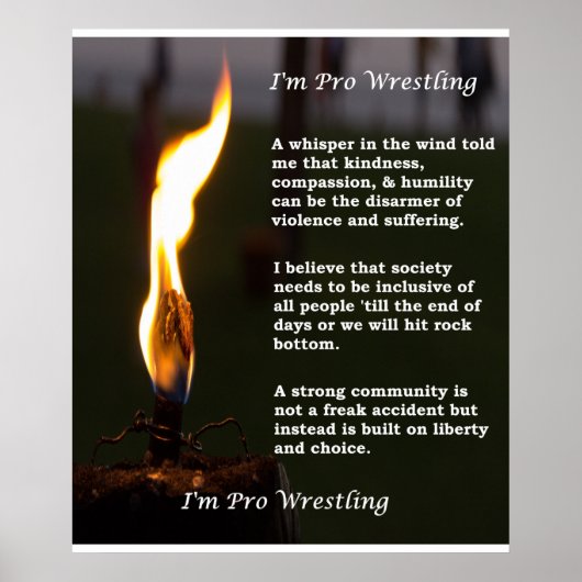Ich bin Pro Wrestling Poster (Vorne)