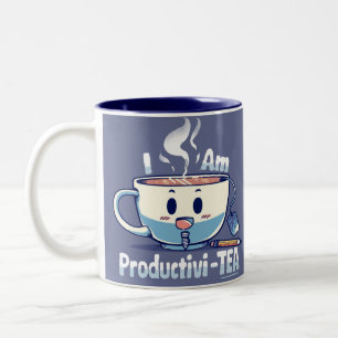 Ich bin Productivi-TEA Zweifarbige Tasse