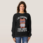 Ich bin Programmierer Cat Engineer Coder Software- Sweatshirt (Vorne ganz)
