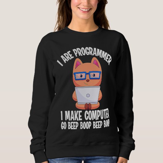 Ich bin Programmierer Cat Engineer Coder Software- Sweatshirt (Vorderseite)