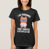 Ich bin Programmierer Cat Engineer Coder Software- T-Shirt (Vorderseite)