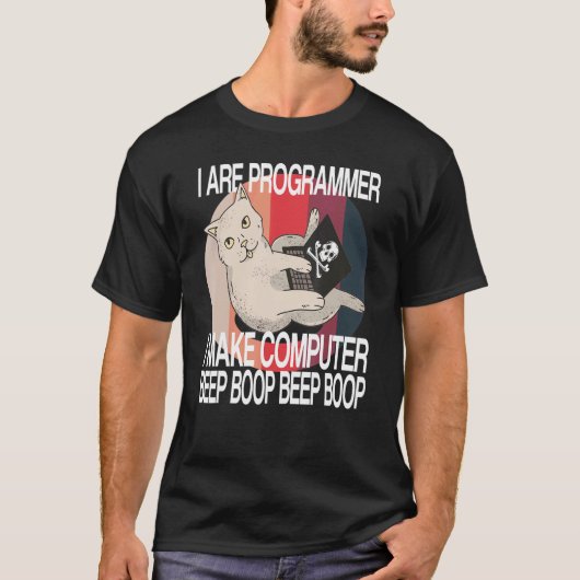 Ich bin Programmierer Computer Cat Software-Entwic T-Shirt (Vorderseite)