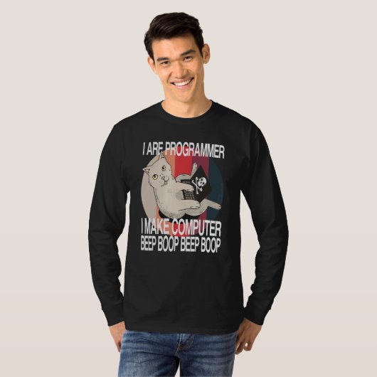 Ich bin Programmierer Computer Cat Software-Entwic T-Shirt (Vorne ganz)