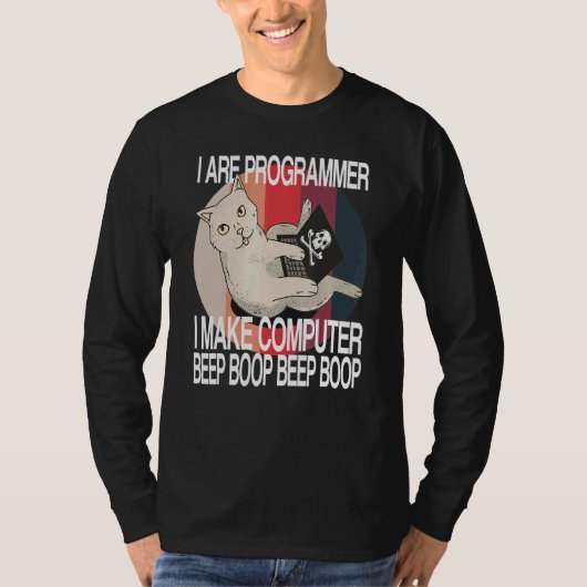 Ich bin Programmierer Computer Cat Software-Entwic T-Shirt (Vorderseite)