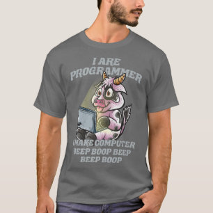 Ich bin Programmierer Cow Bauer Farm IT Nerd Softw T-Shirt