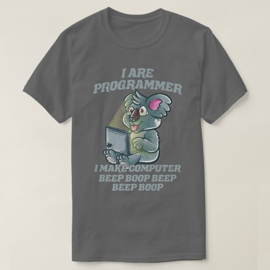 Ich bin Programmierer Einführung IT-Nerd Koala Bea T-Shirt (Design vorne)