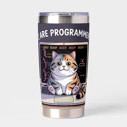 Ich bin Programmierer, ich lasse Computer BEEP BOO Thermobecher (Vorderseite)