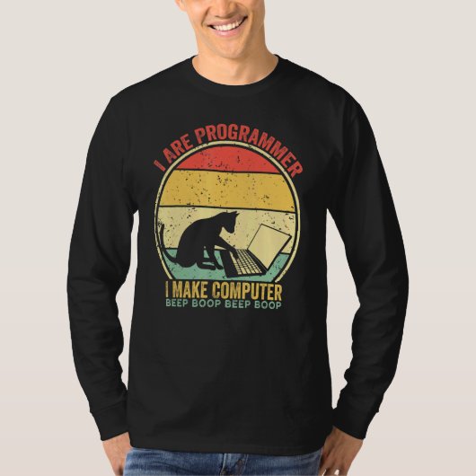 Ich bin Programmierer, ich lasse Computer Piep Pie T-Shirt (Vorderseite)