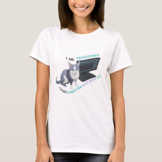 Ich bin Programmiererin und mache Computer-Piepton T-Shirt (Vorderseite)