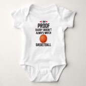 Ich bin Proof Daddy sieht nicht immer Basketball z Baby Strampler (Vorderseite)