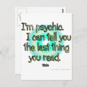 Ich bin psychisch. Ich kann dir das Letzte sagen.. Postkarte (Vorne/Hinten)