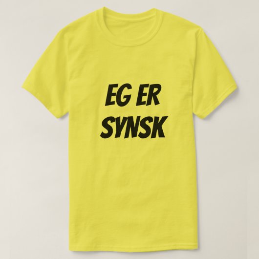 Ich bin psychisch, in norwegisch gelb T-Shirt (Design vorne)