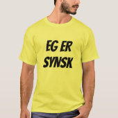 Ich bin psychisch, in norwegisch gelb T-Shirt (Vorderseite)