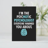 Ich bin Psychologe RSVP Karte (Stehend Vorderseite)