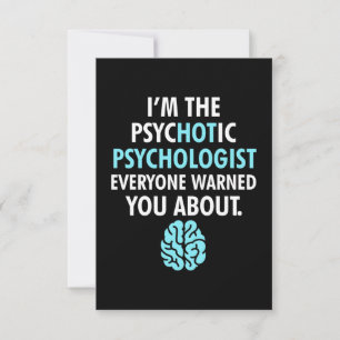 Ich bin Psychologe RSVP Karte