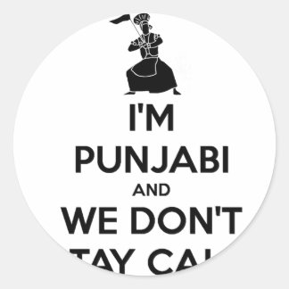 Ich bin Punjabi und wir Behielt keine Ruhe Runder Aufkleber
