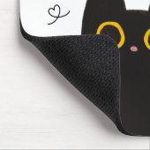 Ich bin Purfect Niedlich Black Cat Mousepad (Ecke)