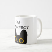Ich bin purfect Niedlich Black Cat Tasse (VorderseiteRechts)