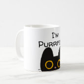 Ich bin purfect Niedlich Black Cat Tasse (Vorderseite Links)