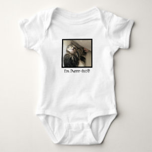Ich bin Purr-fect! Kitten Baby Strampler