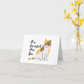 Ich bin Purr-fect (perfekt) für Sie - Calico Cat B Karte (Gelbe Blume)