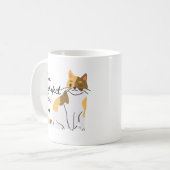 Ich bin Purr-fect (perfekt) für Sie - Calico Cat Kaffeetasse (Vorderseite Links)