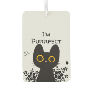 Ich bin Purrfect Süße Schwarze Katzen Luftverbesse Autolufterfrischer