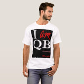 ICH BIN QB (Queensbridge) - schwarzes Weiß T-Shirt (Vorne ganz)