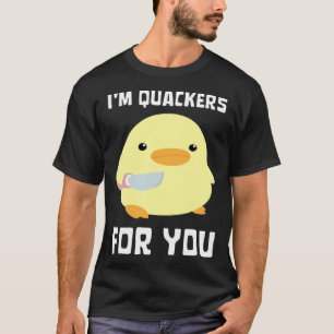 Ich bin Quackers für dich   Ente mit Messer Meme T-Shirt