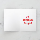 Ich bin Quackers für dich Karte (Innenseite)