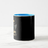 Ich bin RACINE, was ist dein Superheld? Zweifarbige Tasse (Mittel)