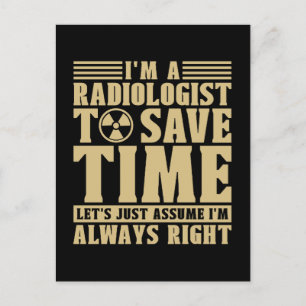 Ich bin Radiologe und Radiologe. Röntgen Krass Tec Feiertagspostkarte