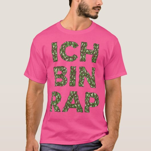 Ich bin Rap Polygon Design Hip Hop T-Shirt (Vorderseite)