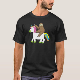 Ich bin raus hier Faultier Reitendes Einhorn Pferd T-Shirt