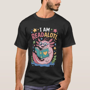 Ich bin Readalotl Axolotl Lesebuch Bücherwurm Kind T-Shirt