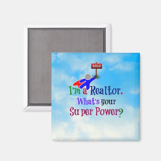 Ich bin Realtor - Spaß Magnet (Vorderseite/Rückseite)