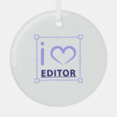 Ich bin Redakteurin Ornament Aus Glas (Vorderseite)