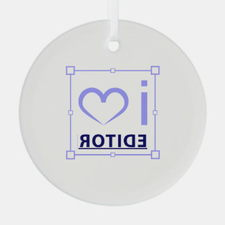 Ich bin Redakteurin Ornament Aus Glas