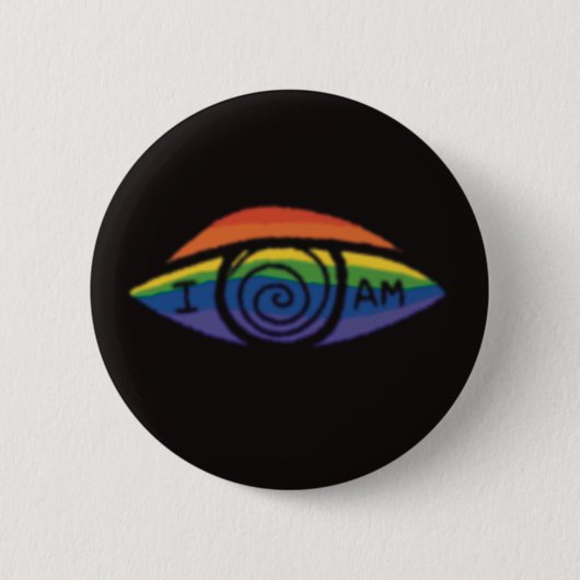 ICH BIN Regenbogen-Stolz Button (Vorderseite)