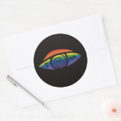 ICH BIN Regenbogen Stolz Runder Aufkleber (Umschlag)
