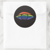 ICH BIN Regenbogen Stolz Runder Aufkleber (Tasche)