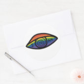 ICH BIN Regenbogen Stolz  Runder Aufkleber (Umschlag)