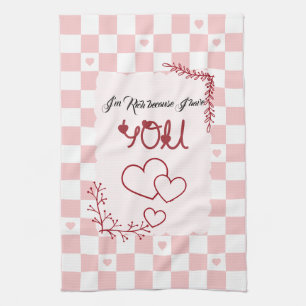 Ich bin reich, weil ich dich habe, Valentinstag Geschirrtuch